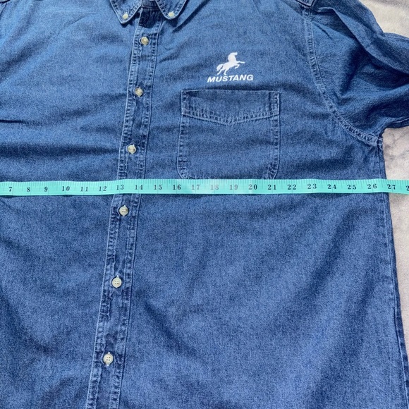Mustang Men's Classic Denim Shirt - Dark Blue(0038) - Picture 3 of 10